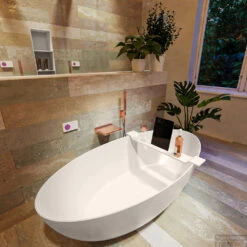 FLOAT Vrijstaand Bad 170x80cm Kleur Linen / Linen -Badkamer Thuis float 4 00017