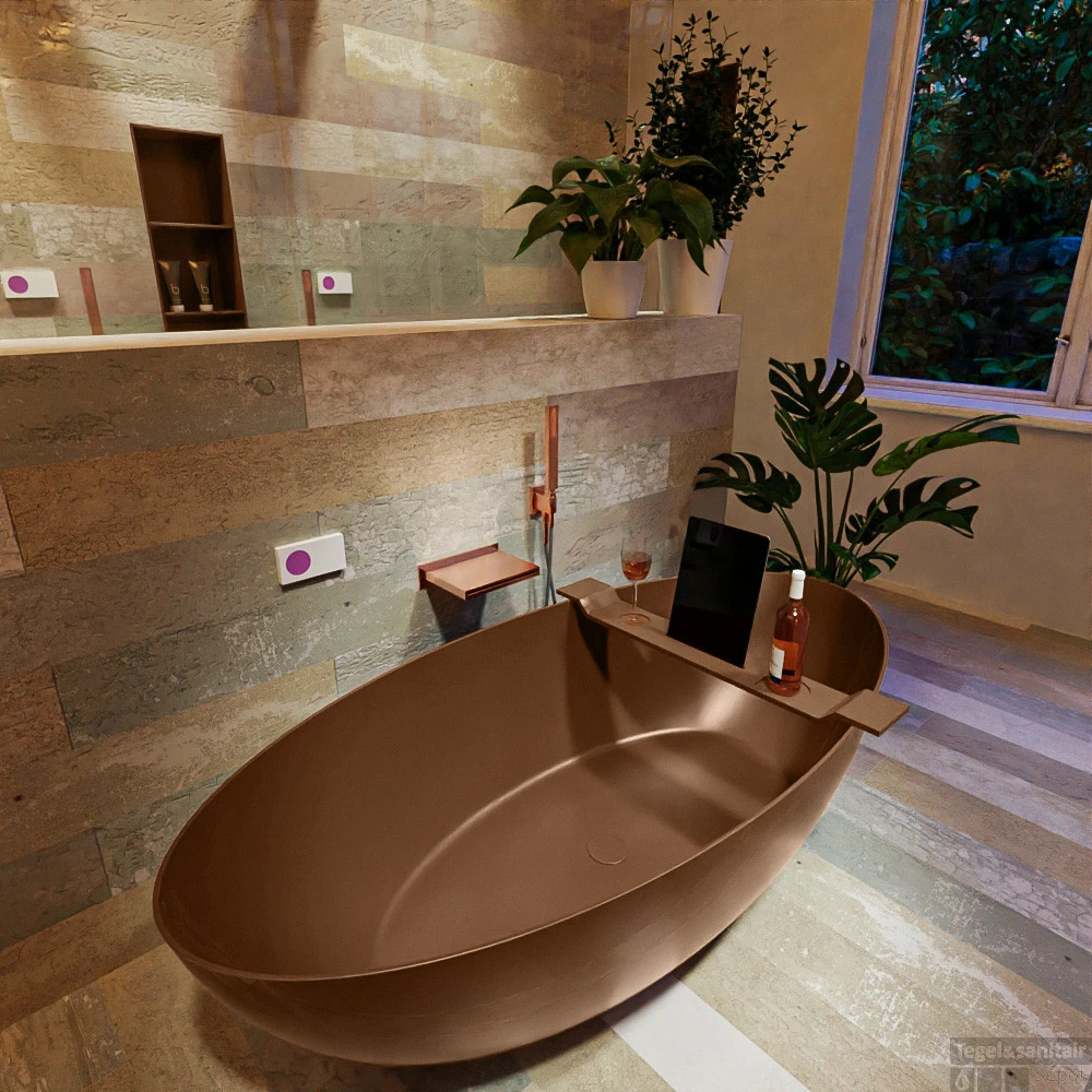 FLOAT Vrijstaand Bad 170x80cm Kleur Rust / Rust 7 FLOAT Vrijstaand Bad 170x80cm Kleur Rust / Rust - Afbeelding 5