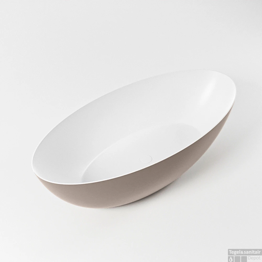 FLOAT Vrijstaand Bad 170x80cm Kleur Smoke / Talc 3 FLOAT Vrijstaand Bad 170x80cm Kleur Smoke / Talc