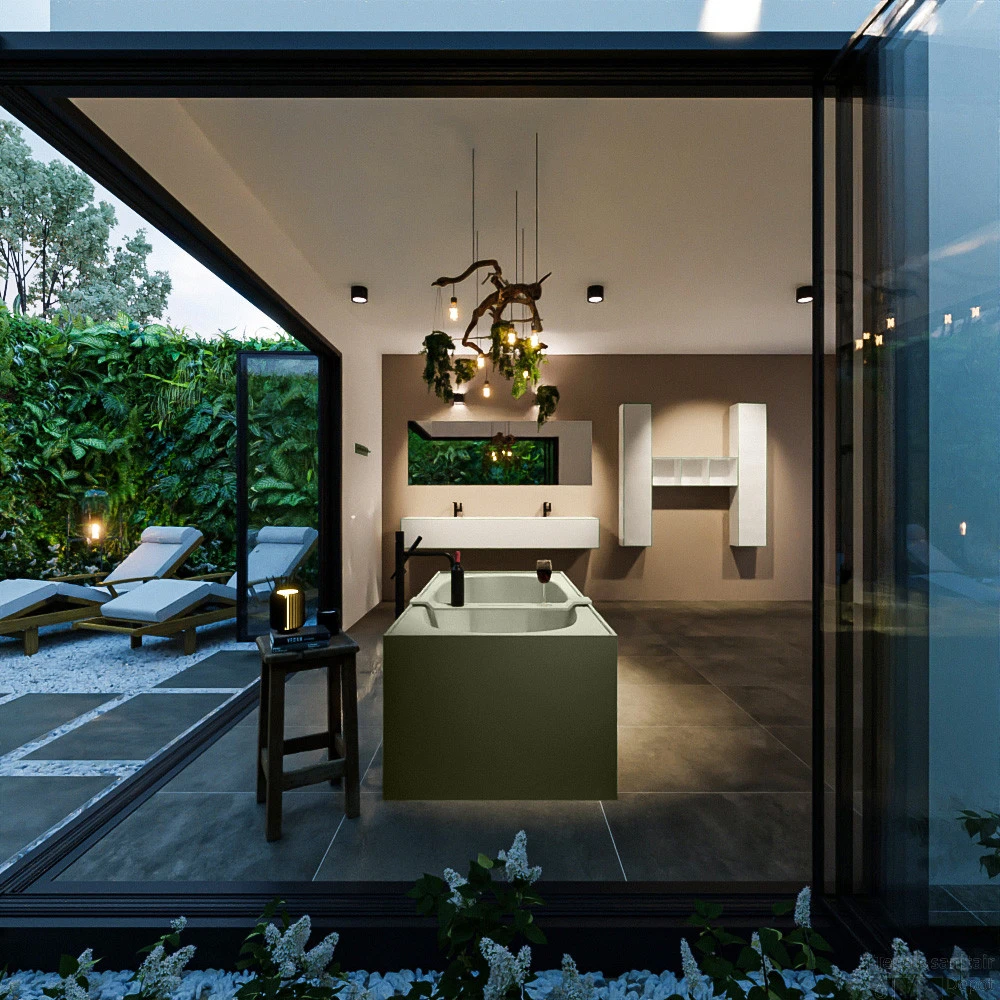 FREEZE Vrijstaand Bad 180x85cm Kleur Army / Army 6 FREEZE Vrijstaand Bad 180x85cm Kleur Army / Army - Afbeelding 4