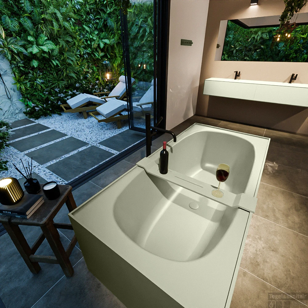 FREEZE Vrijstaand Bad 180x85cm Kleur Army / Army 7 FREEZE Vrijstaand Bad 180x85cm Kleur Army / Army - Afbeelding 5