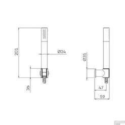 Handdoucheset Lagoo Garda Met Handdouchehouder, Handdouche Staaf En Doucheslang 150 Cm Gunmetal PVD -Badkamer Thuis g2140 tech 2 1 1