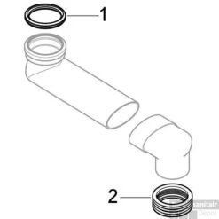 Sprongbocht Wiesbaden 72mm ⌀ 9/11 Verstelbaar 14.5 - 34.5cm -Badkamer Thuis geberit sprongbocht buisdikte 72mm 90 110mm verstelbaar 14 5cm 34 5cm ringen