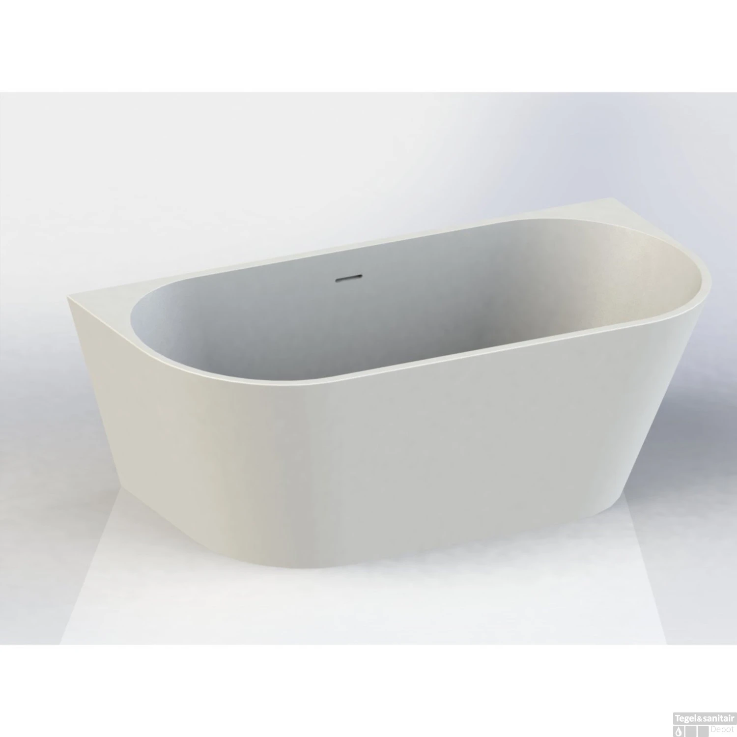 Half Vrijstaand Bad Arcqua Pinto Back To Wall 160x70x57 Cm Glans Wit 3 Half Vrijstaand Bad Arcqua Pinto Back To Wall 160x70x57 Cm Glans Wit