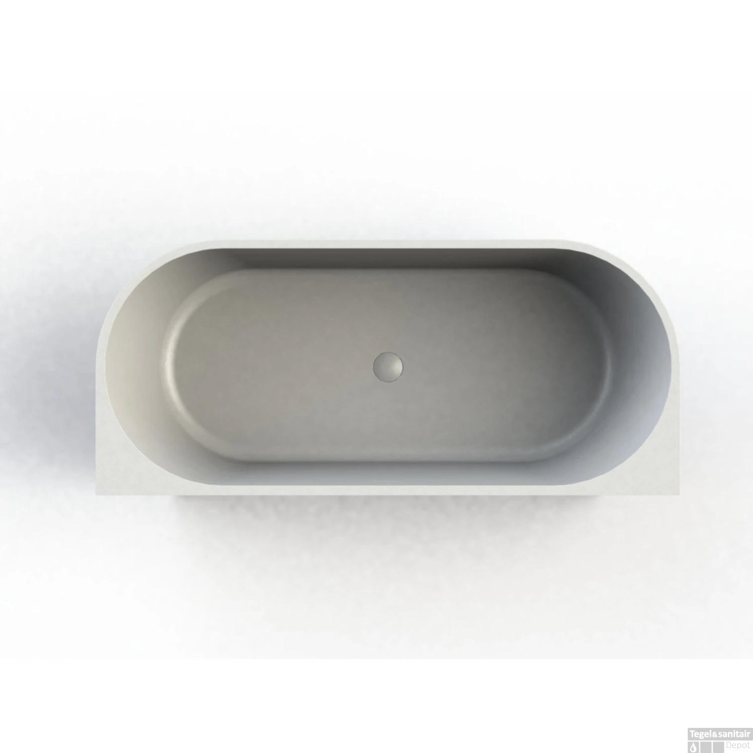 Half Vrijstaand Bad Arcqua Pinto Back To Wall 160x70x57 Cm Glans Wit 4 Half Vrijstaand Bad Arcqua Pinto Back To Wall 160x70x57 Cm Glans Wit - Afbeelding 2