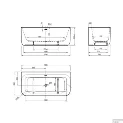 Half Vrijstaand Bad Beterbad Xenz Taylor 180x80 Cm Mat Wit -Badkamer Thuis half vrijstaand beterbad xenz taylor 180x80 cm mat wit tech