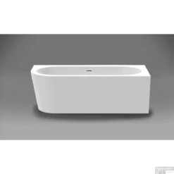 Half Vrijstaand Hoekbad Xenz Charley Rechts 180x80x60 Cm Acryl Met Badvulcombinatie Hoogglans Wit