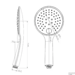 Handdouche Boss & Wessing Los Verstelbaar Mat Zwart -Badkamer Thuis handdouche boss wessing los verstelbaar mat zwart tech