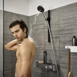 Handdouche HansGrohe Pulsify Select S 3jet Relaxation 10.5 Cm Mat Wit -Badkamer Thuis handdouche hansgrohe pulsify select s 3jet relaxation 10.5 cm chroom 3 2