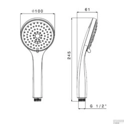 Handdouche Plieger Napoli Met 3 Standen Mat Zwart -Badkamer Thuis handdouche plieger napoli met 3 standen mat zwart tech