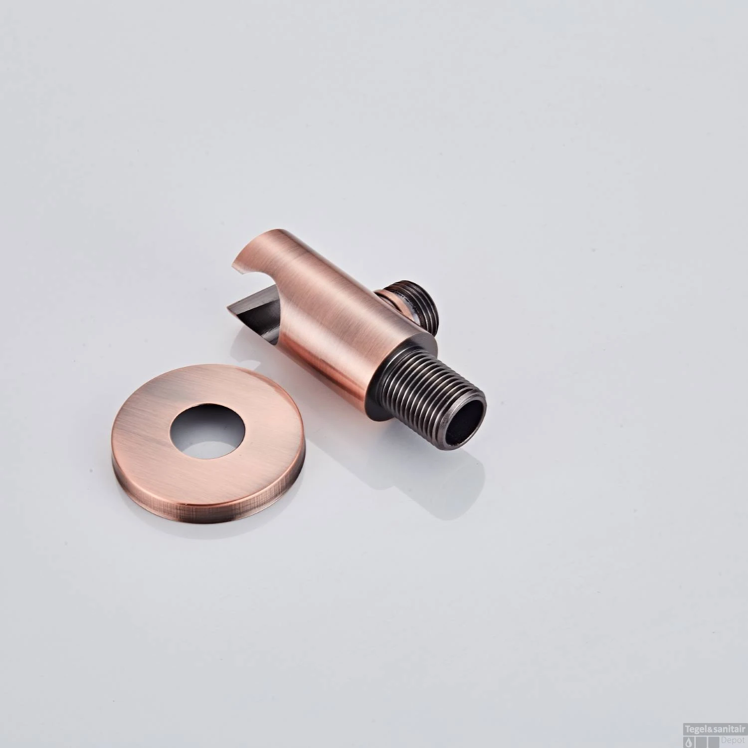 Handdouchehouder Wand Aansluitbocht BWS Koper Geborsteld Koper 3 Handdouchehouder Wand Aansluitbocht BWS Koper Geborsteld Koper