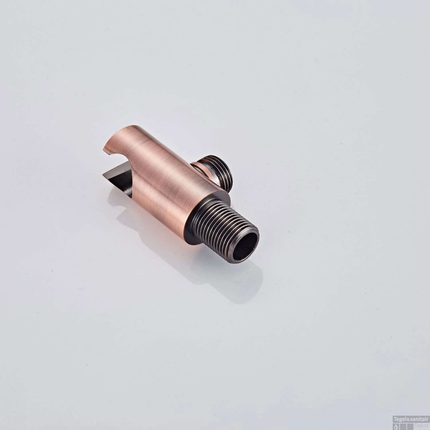 Handdouchehouder Wand Aansluitbocht BWS Koper Geborsteld Koper 4 Handdouchehouder Wand Aansluitbocht BWS Koper Geborsteld Koper - Afbeelding 2