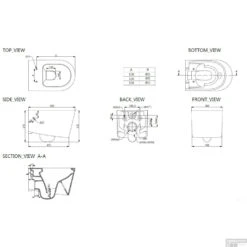 BWS Wandcloset Flow Randloos Diepspoel 55cm EasyCleaning Inclusief Zitting Wit -Badkamer Thuis hangtoilet bws flow randloos diepspoel easycleaning incl. zitting tech