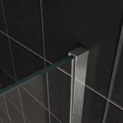 BWS Inloopdouche Pro Line Middenband 100x200 8mm Nano Coating RVS Profiel En Stang 10 BWS Inloopdouche Pro Line Middenband 100x200 8mm Nano Coating RVS Profiel En Stang -Badkamer Thuis helder geb. staal muurprofiel 3