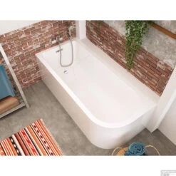 Hoekbad Allibert Serena 170x75x56 Cm Wit Links -Badkamer Thuis hoekbad allibert serena 170x75x56 cm wit sfeer1 1
