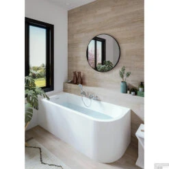 Hoekbad Allibert Serena 170x75x56 Cm Wit Links -Badkamer Thuis hoekbad allibert serena 170x75x56 cm wit sfeer2 1