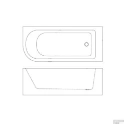 Hoekbad Allibert Serena 170x75x56 Cm Wit Rechts -Badkamer Thuis hoekbad allibert serena 170x75x56 cm wit tec1