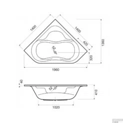 Inbouw Hoekbad Kwartrond Wisa Sali 140x140 Cm Wit -Badkamer Thuis hoekbad kwartrond wisa sali 140x140 cm wit tech