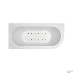 Badkamer Thuis -Badkamer Thuis hoekbad whirlpool wiesbaden corner 180x80x58 cm luchtsysteem met gunmetal jets en waste links wit shop