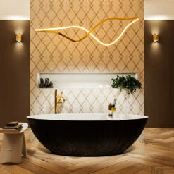 HOLM Vrijstaand Bad 180x85cm Kleur Urban / Talc -Badkamer Thuis holm 2 00003