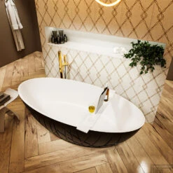 HOLM Vrijstaand Bad 180x85cm Kleur Urban / Talc -Badkamer Thuis holm 4 00003