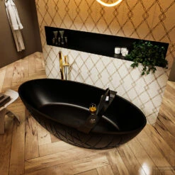 HOLM Vrijstaand Bad 180x85cm Kleur Urban / Urban -Badkamer Thuis holm 4 00016