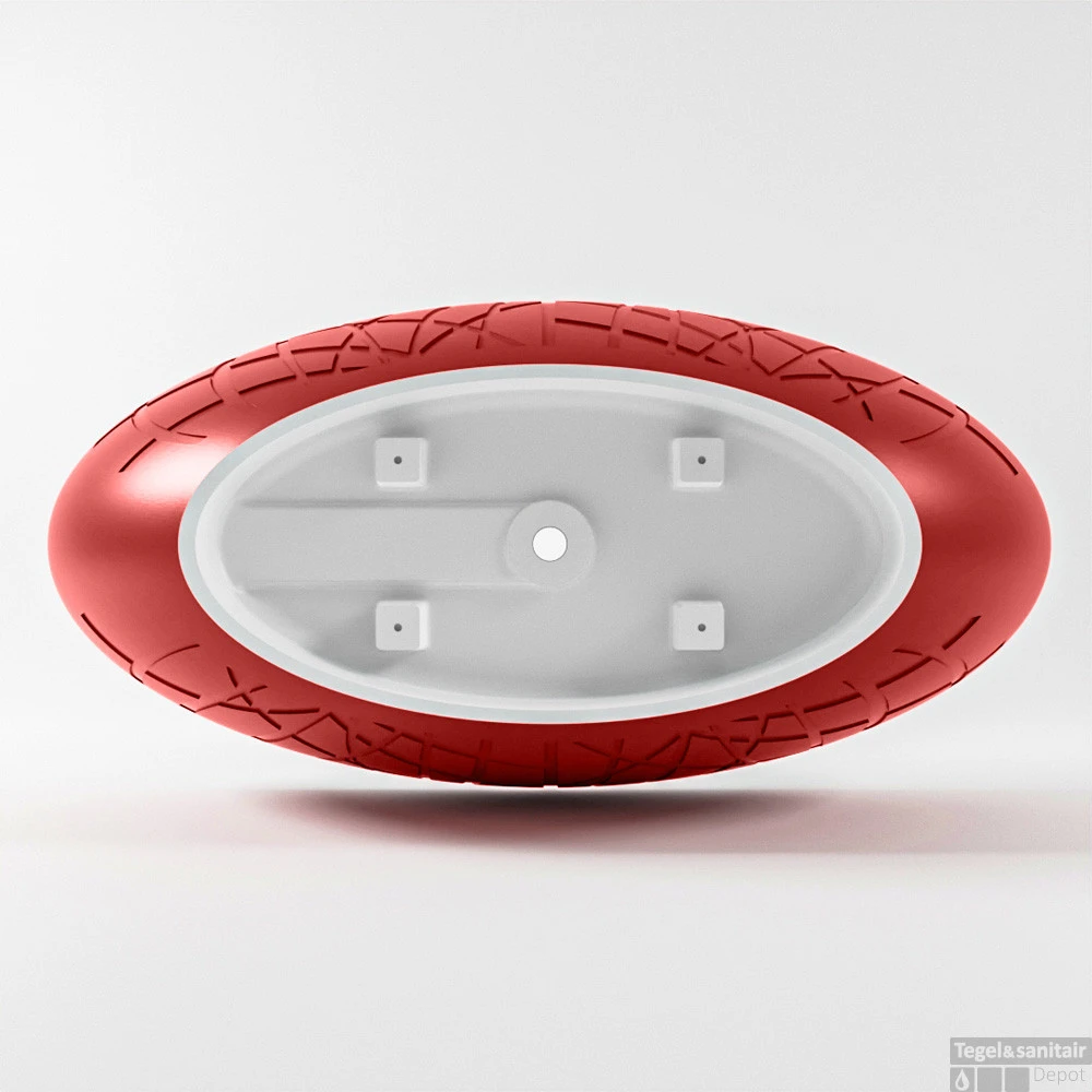 HOLM Vrijstaand Bad 180x85cm Kleur Fire / Talc 9 HOLM Vrijstaand Bad 180x85cm Kleur Fire / Talc - Afbeelding 7