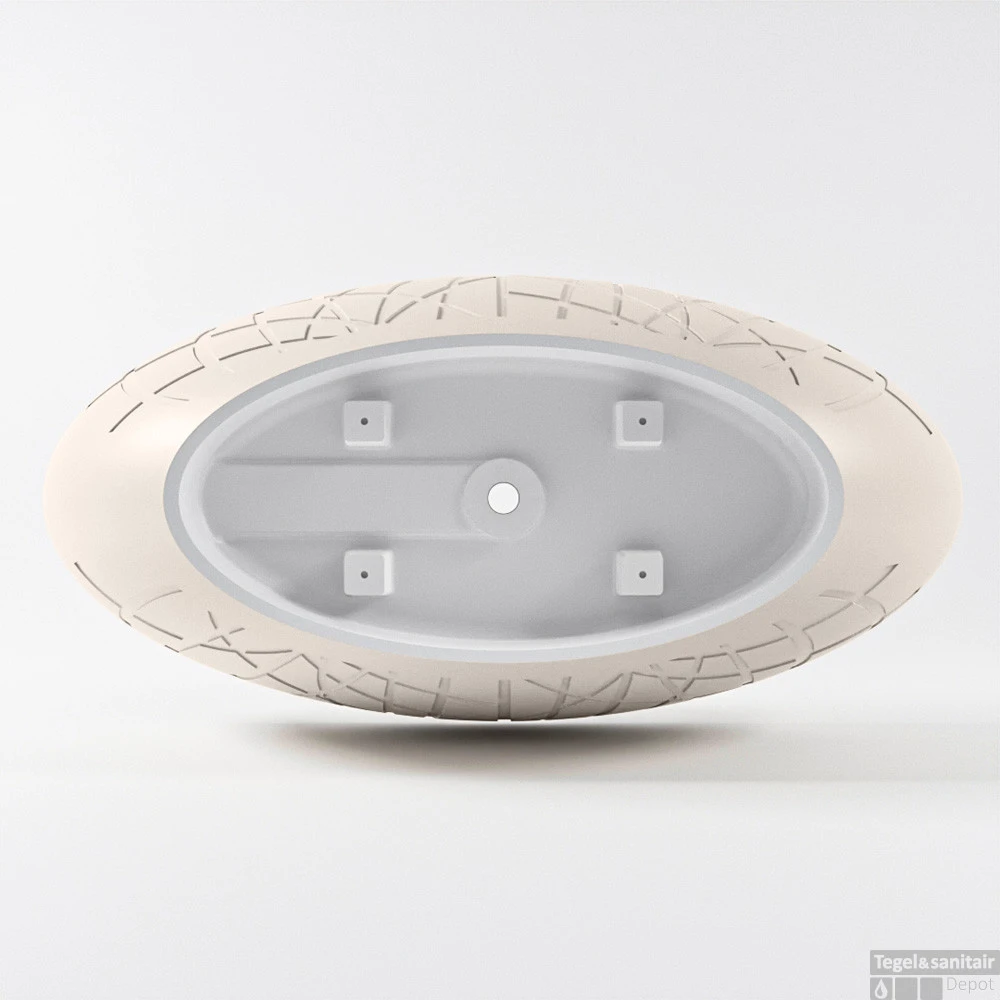 HOLM Vrijstaand Bad 180x85cm Kleur Linen / Linen 9 HOLM Vrijstaand Bad 180x85cm Kleur Linen / Linen - Afbeelding 7