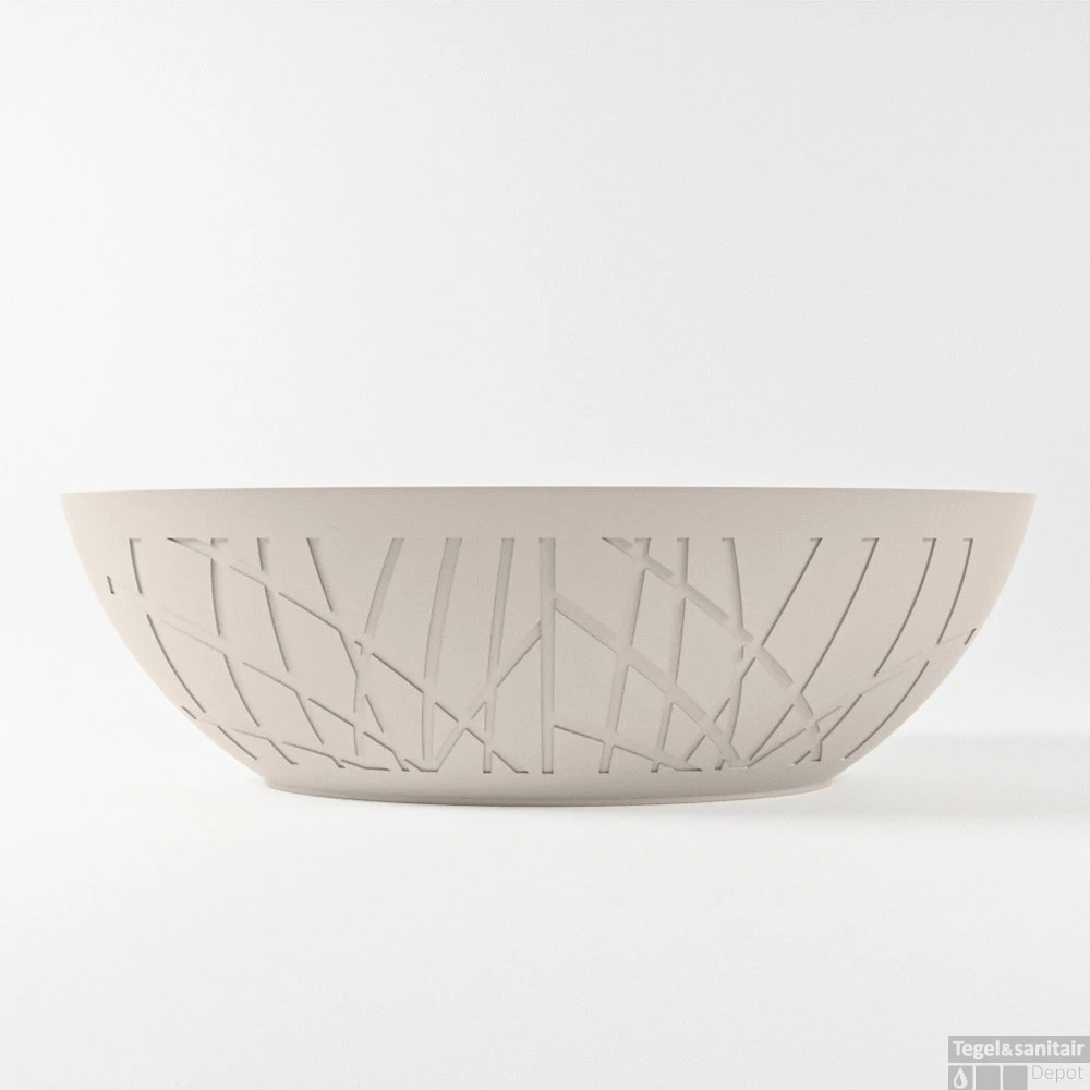 HOLM Vrijstaand Bad 180x85cm Kleur Linen / Linen 11 HOLM Vrijstaand Bad 180x85cm Kleur Linen / Linen - Afbeelding 9