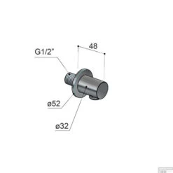 Hotbath Archie Wanduitlaat RVS 316 AR517IX -Badkamer Thuis hotbath archie wanduitlaat rvs 316 ar517ix tech