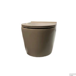 Wandcloset Salenzi Civita 50x35x36.5cm Keramiek Rimless Mat Taupe (incl. Zitting) -Badkamer Thuis img 9023