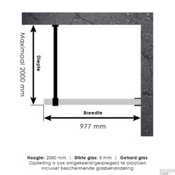 Inloopdouche Compleet Just Creating Profielloos 100 Cm Goud -Badkamer Thuis inloopdouche compleet just creating profielloos 100 cm goud tech