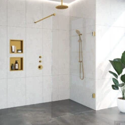 Inloopdouche Compleet Just Creating Profielloos 110 Cm Goud