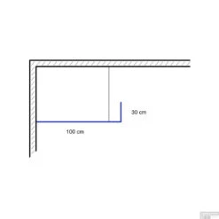 Inloopdouche Met Draaibare Zijwand 100x30x200 Cm 6mm Chroom -Badkamer Thuis inloopdouche met draaibare zijwand 100x30x200 cm 6mm chroom tech 1
