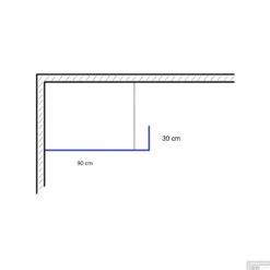 Inloopdouche Met Draaibare Zijwand 90x30x200 Cm 6mm Chroom -Badkamer Thuis inloopdouche met draaibare zijwand 100x30x200 cm 6mm chroom tech 1 1 1