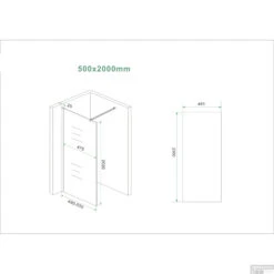 BWS Inloopdouche Pro Line Helder Glas 50x200 Geborsteld Messing Goud Profiel En Stang -Badkamer Thuis inloopdouche proline 50x200 8mm nano coating tech 2