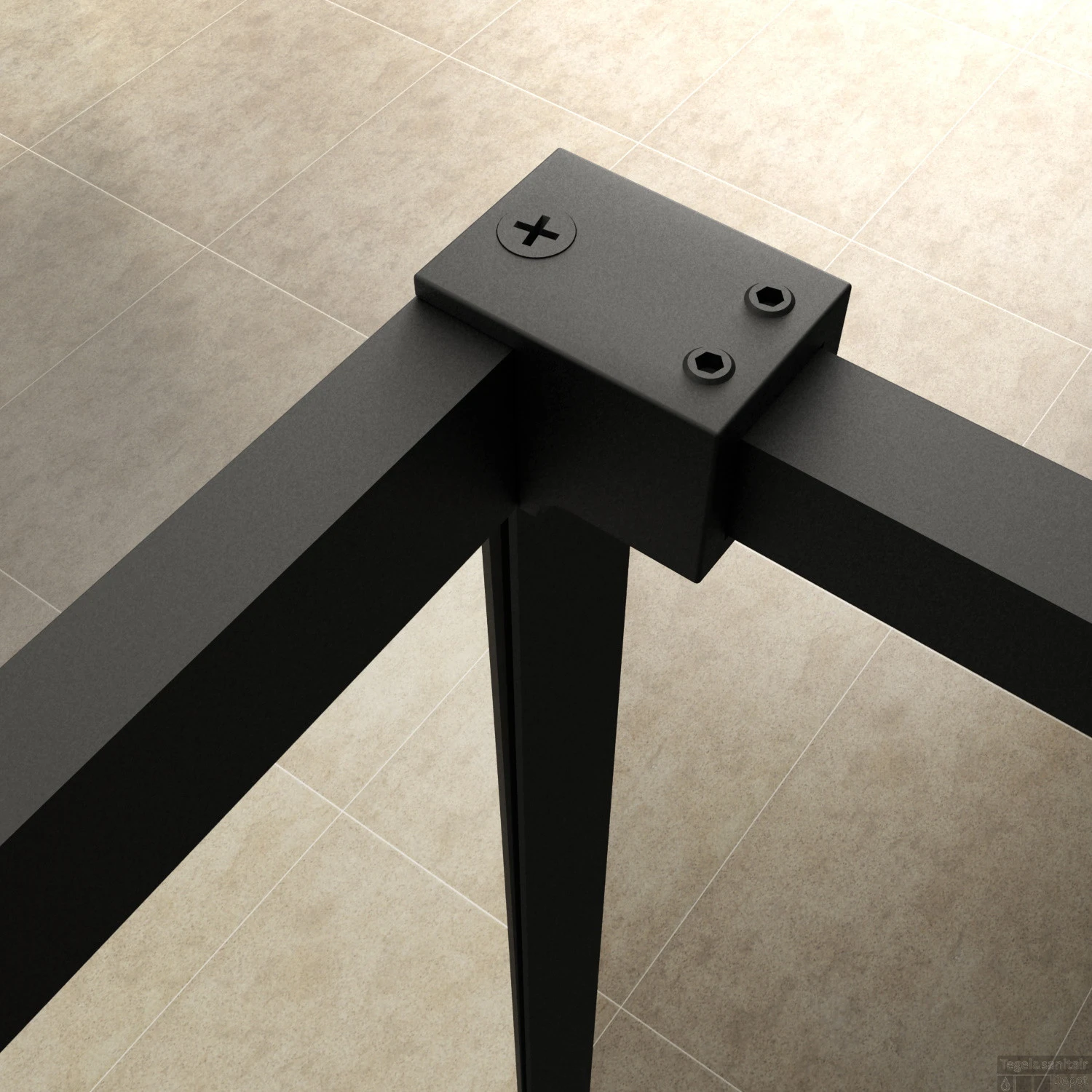 Wiesbaden Douchewand Square 10mm 90x200cm Stabilisatiestang | Nano Coating | Mat Zwart | Inloopdouche 5 Wiesbaden Douchewand Square 10mm 90x200cm Stabilisatiestang | Nano Coating | Mat Zwart | Inloopdouche - Afbeelding 3