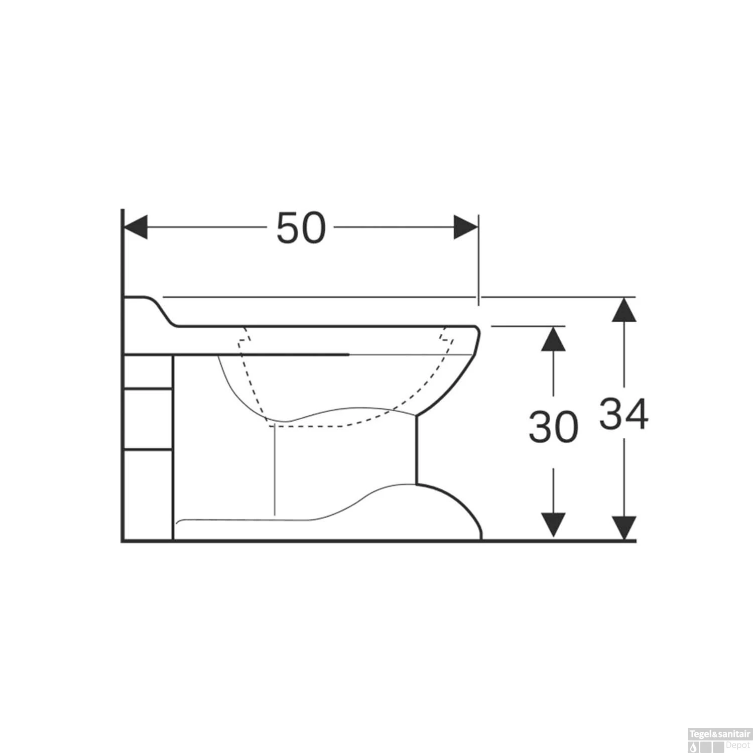 Kindertoilet Geberit 300 Hoogte 34 Cm Glanzend Wit 4 Kindertoilet Geberit 300 Hoogte 34 Cm Glanzend Wit - Afbeelding 2