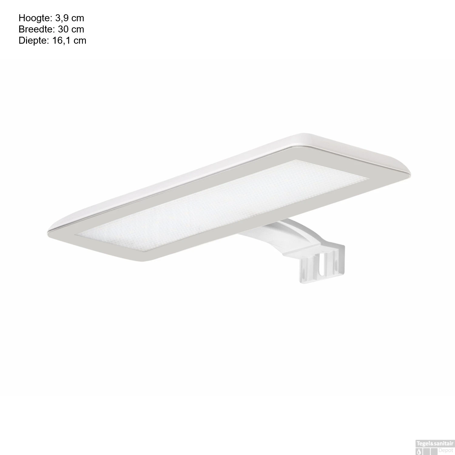 LED Spiegellamp Allibert Luceo 10 Watt 30x3,9x16,1 Cm Mat Wit - Afbeelding 3