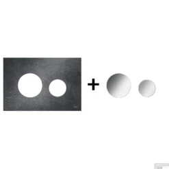 Drukplaat Front En Toetsen TECE Loop Voor WC-Bediening Leisteen -Badkamer Thuis leisteen glanzendchroom