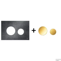 Drukplaat Front En Toetsen TECE Loop Voor WC-Bediening Leisteen -Badkamer Thuis leisteen goud