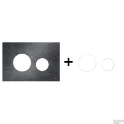 Drukplaat Front En Toetsen TECE Loop Voor WC-Bediening Leisteen -Badkamer Thuis leisteen matwit