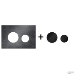 Drukplaat Front En Toetsen TECE Loop Voor WC-Bediening Leisteen -Badkamer Thuis leisteen matzwart