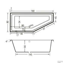 Ligbad Beterbad Xenz Society Compact Links 180x80x44 Cm Pergamon -Badkamer Thuis ligbad beterbad xenz society compact links 180x80x44 cm pergamon 6962 02 tech