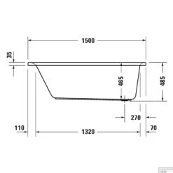 Ligbad Duravit D-Neo Inbouw 150x75x48.5 Cm Wit 9 Ligbad Duravit D-Neo Inbouw 150x75x48.5 Cm Wit -Badkamer Thuis ligbad duravit d neo inbouw 147x72x58 cm wit tech2