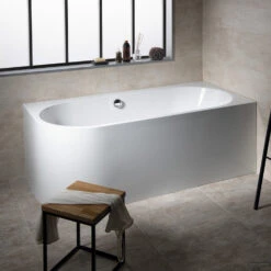 Ligbad Polysan Astra 160x75x60 Cm Asymmetrisch Rechts Wit