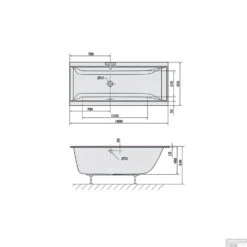 Ligbad Polysan Cleo Slim Inbouw 180x90x48 Cm Wit -Badkamer Thuis ligbad polysan cleo slim inbouw 180x90x48 cm wit sph13111s tech