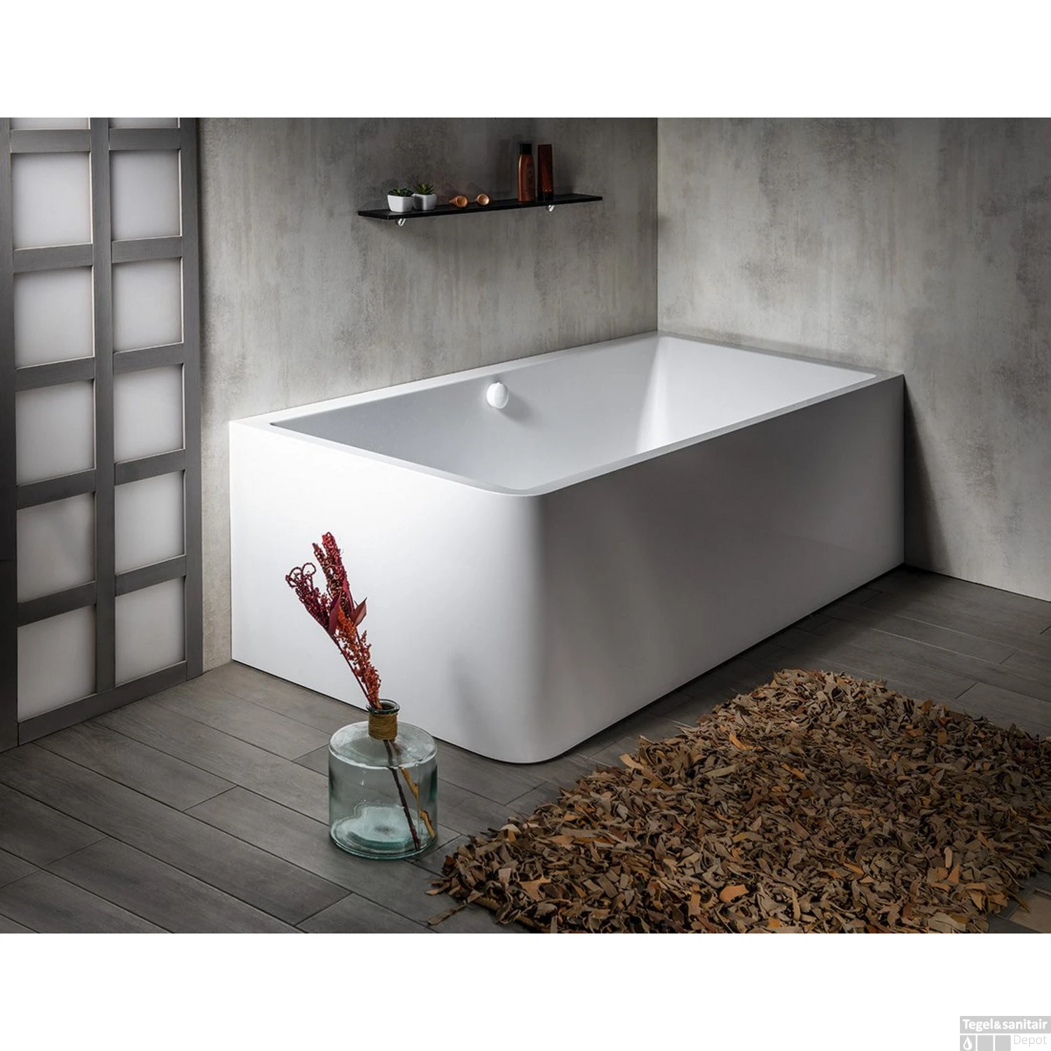 Ligbad Polysan Marlene 175x75x63 Cm Asymmetrisch Rechts Wit 3 Ligbad Polysan Marlene 175x75x63 Cm Asymmetrisch Rechts Wit