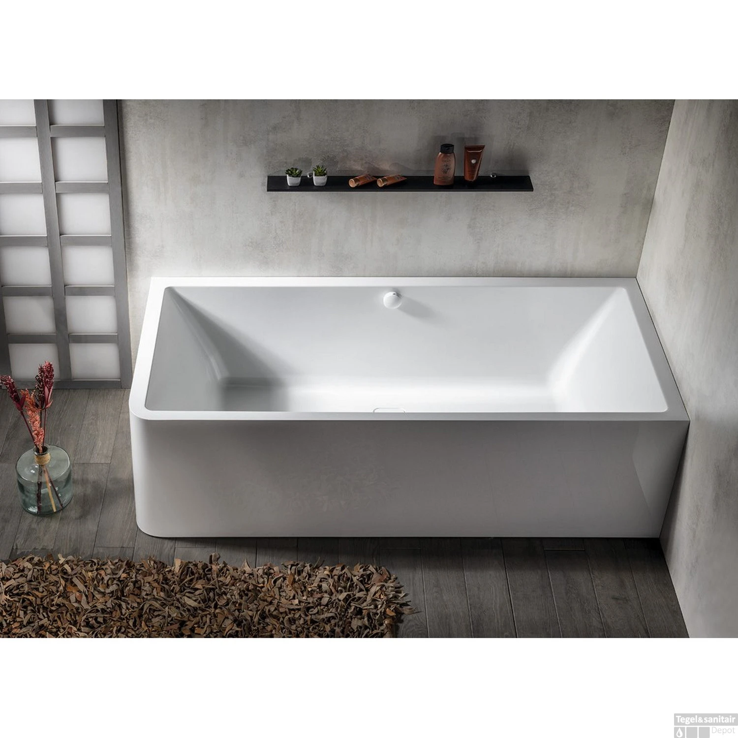 Ligbad Polysan Marlene 175x75x63 Cm Asymmetrisch Rechts Wit 4 Ligbad Polysan Marlene 175x75x63 Cm Asymmetrisch Rechts Wit - Afbeelding 2