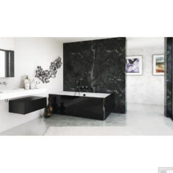 Ligbad Polysan Marlene 195x85x63 Cm Asymmetrisch Links Zwart / Wit -Badkamer Thuis ligbad polysan marlene 195x85x63 cm asymmetrisch links zwart wit sph78731mclb 1